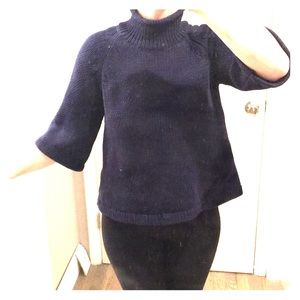 Blue knit sweater